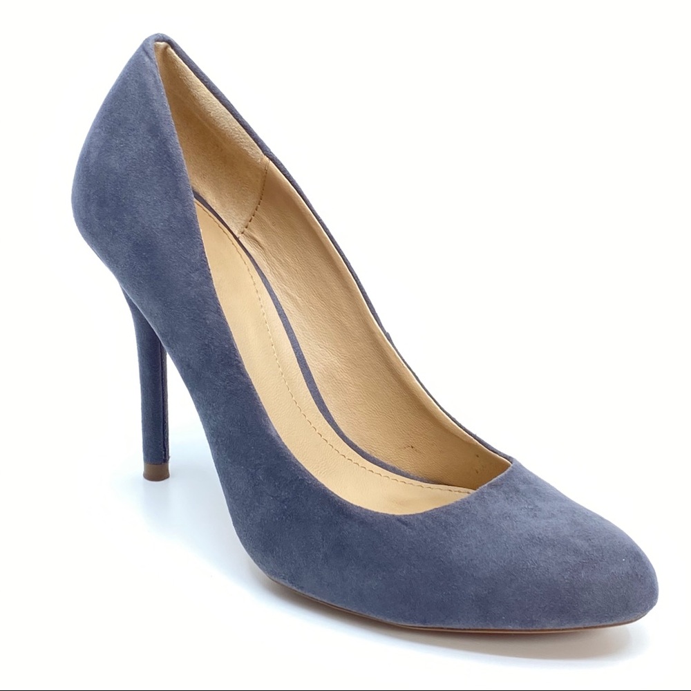 Zara Women Trafaluc Gray Suede Almond Toe High Heel Pump Size 9